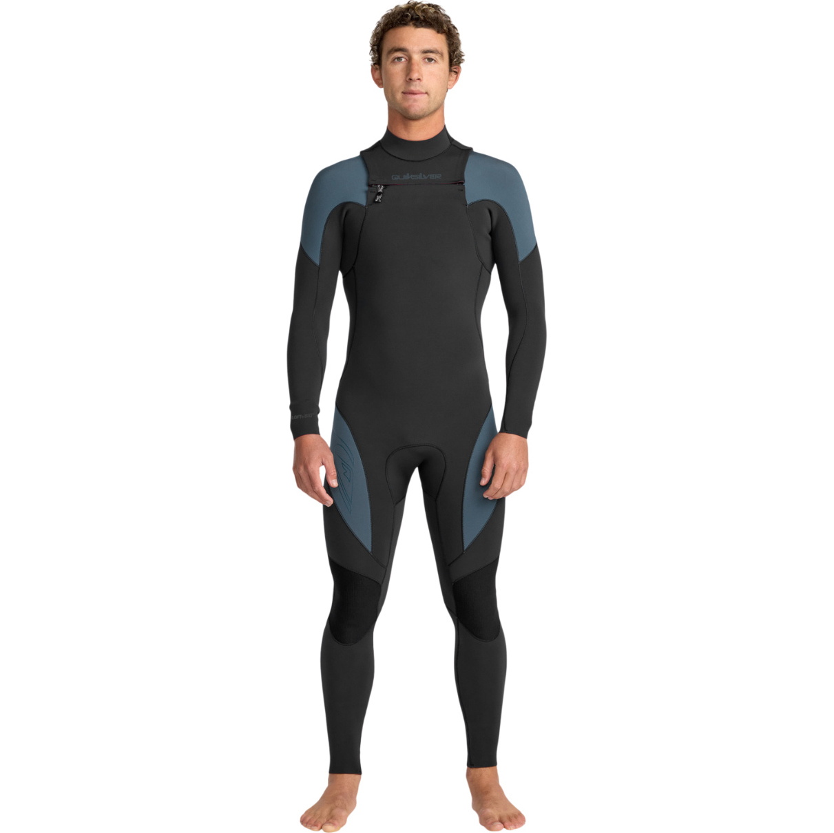 2025 Quiksilver Hommes Mercury 4/3mm Chest Zip Combinaison Néoprène 25AW213506 - Orion Blue